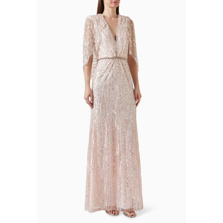 Jenny Packham - Sequin-embellished Gown in Polyester