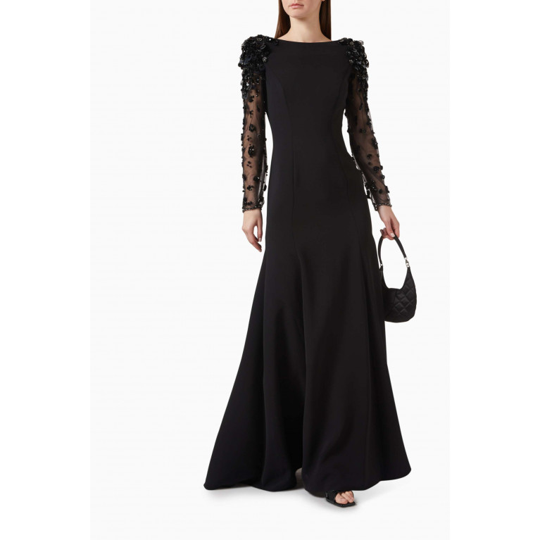 Jenny Packham - Adella Tulle Maxi Dress in Polyester
