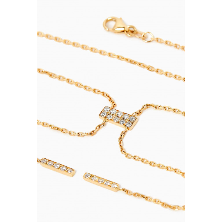 The Golden Collection - Diamond Bar Lariat in 18kt Gold