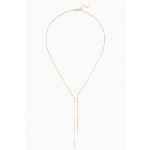 The Golden Collection - Diamond Bar Lariat in 18kt Gold