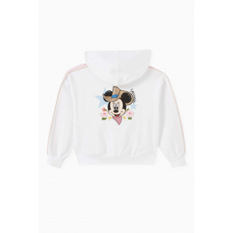 Monnalisa - x Minnie Mouse Zip Hoodie in Cotton-jersey