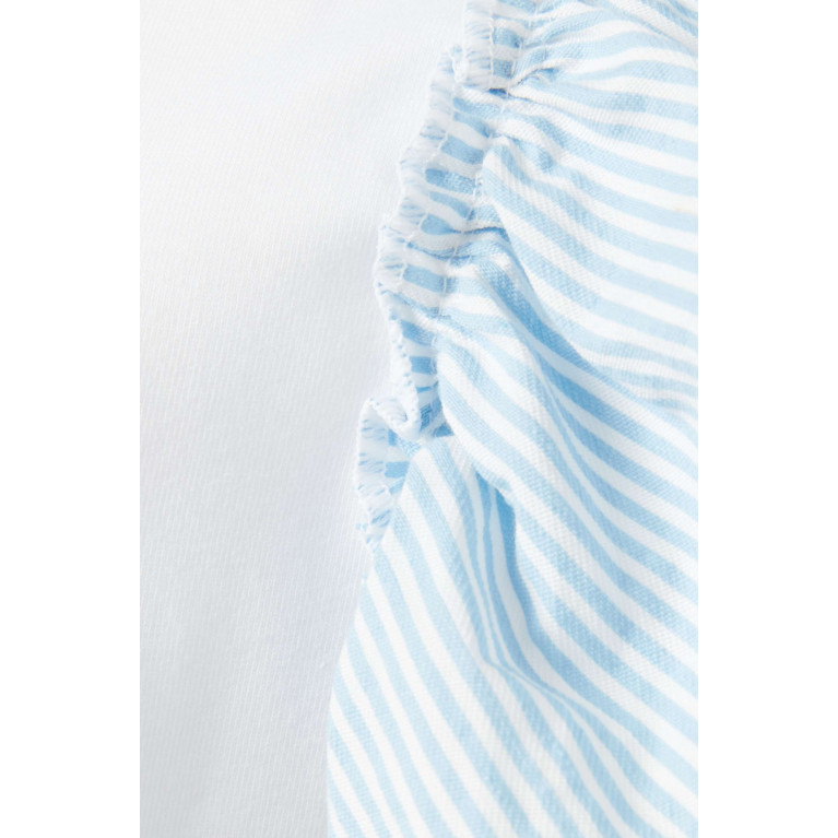 Monnalisa - Ruffled-sleeve Top in Cotton-jersey