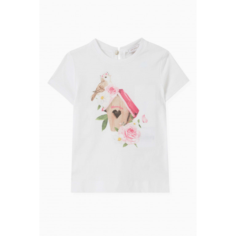 Monnalisa - Graphic-print T-shirt in Cotton-jersey