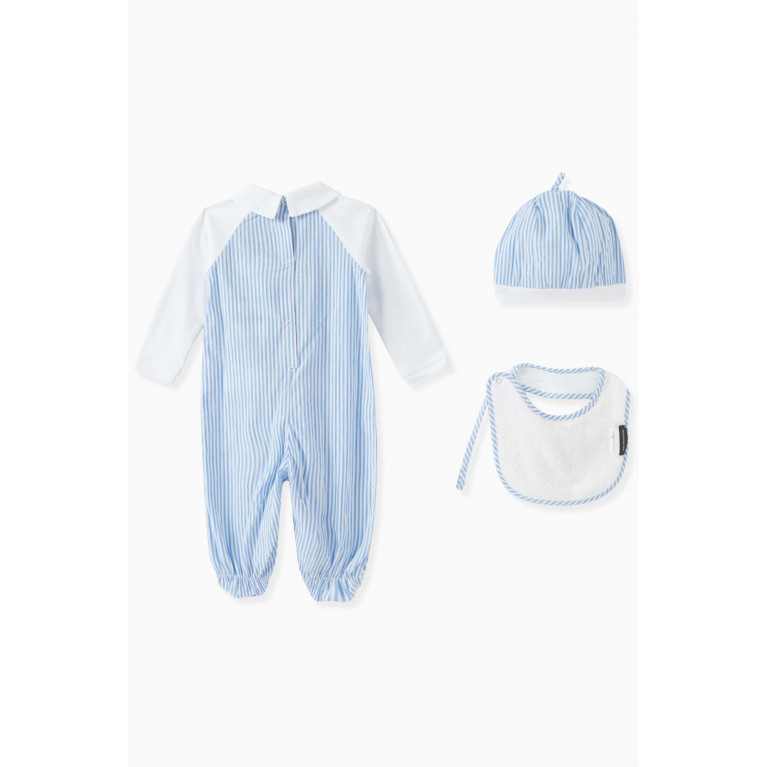 Monnalisa - Striped Sleepsuit Set in Cotton