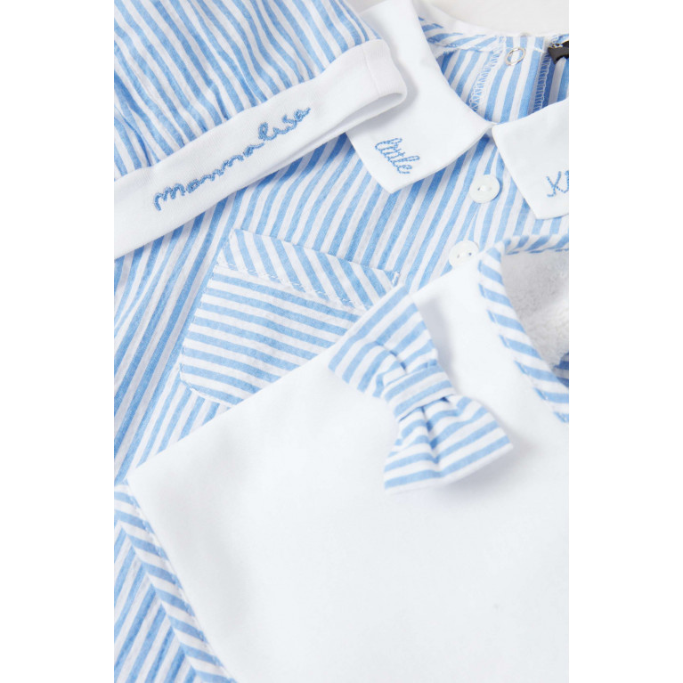 Monnalisa - Striped Sleepsuit Set in Cotton