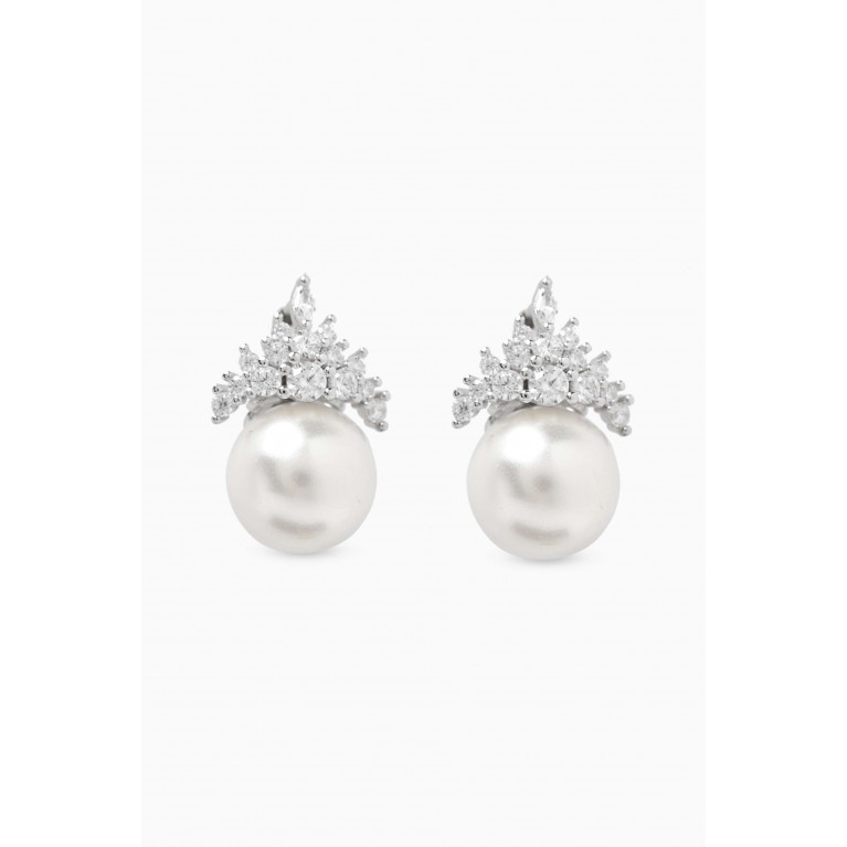 The Jewels Jar - Eleanor Pearl Drop Earrings in Sterling Silver