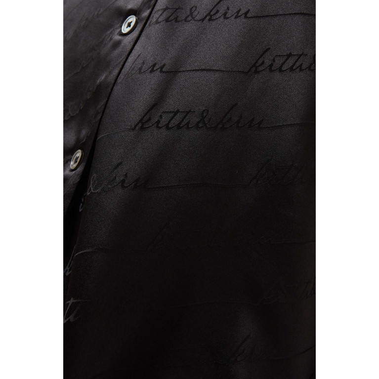 Kith - Amalia Autograph Monogram Blouse in Silk Black