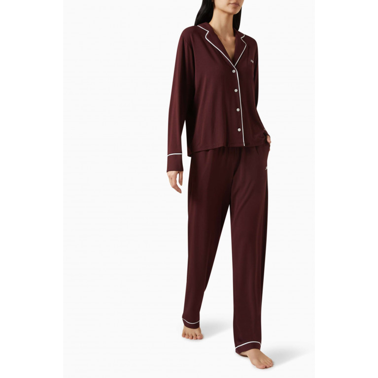 Kith - Kithmas Pyjama Set in Modal-jersey Burgundy