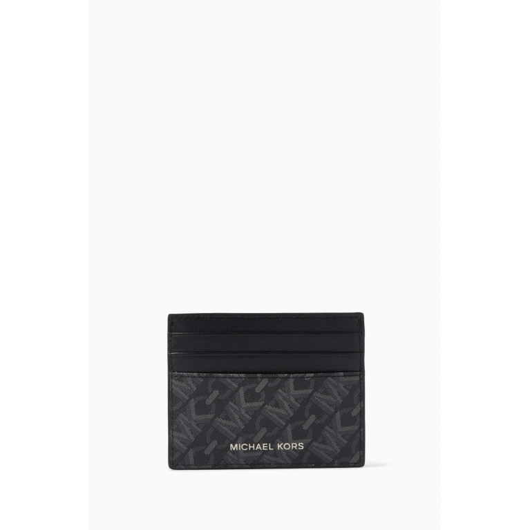 MICHAEL KORS - Hudson Tall Card Case in Monogrammed Leather