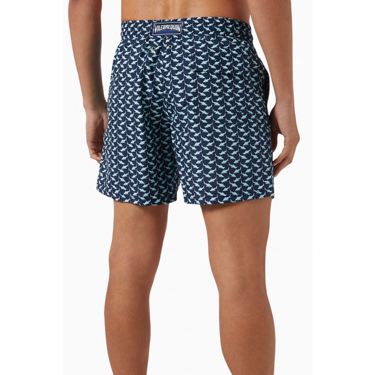 Vilebrequin - New Sharks Swim Shorts in Recycled Polyamide