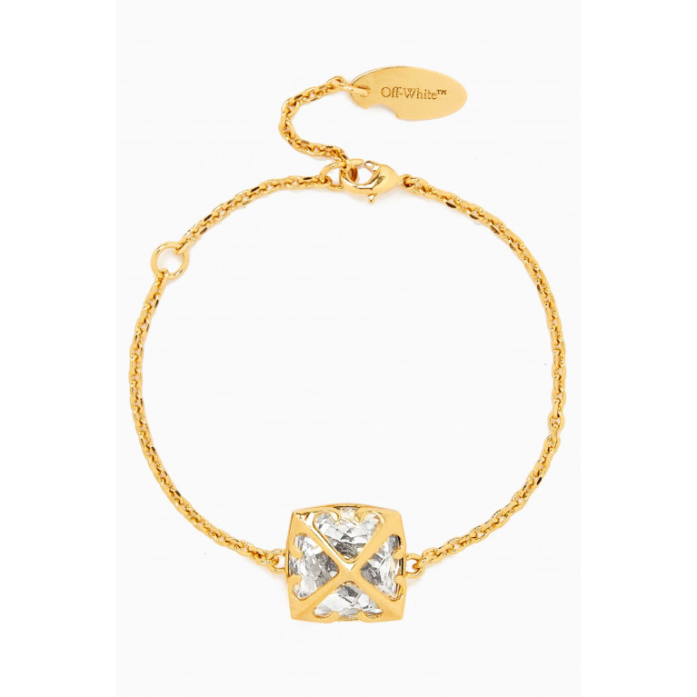 Off-White - Arrow Crystal-embellished Bracelet in Brass