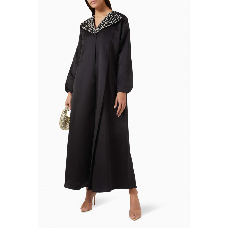 Rauaa Official - Sheer Embroidered Abaya in Tulle