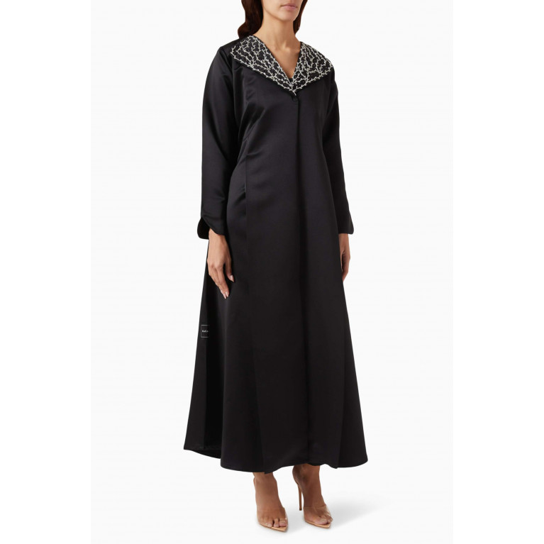 Rauaa Official - Sheer Embroidered Abaya in Tulle