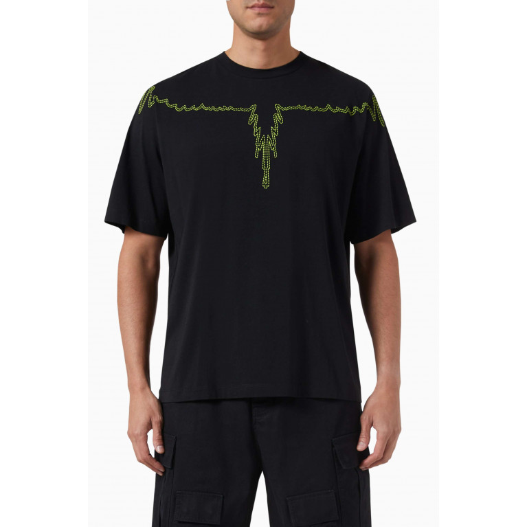 Marcelo Burlon - Wings-embroidered T-shirt in Cotton Jersey