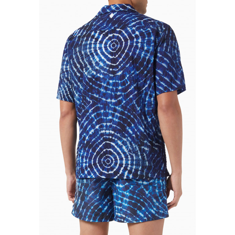 Marcelo Burlon - Soundwaves Print Hawaii Shirt in Nylon