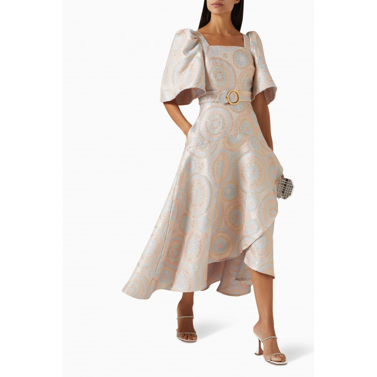 Poca & Poca - Floral Belted Midi Dress