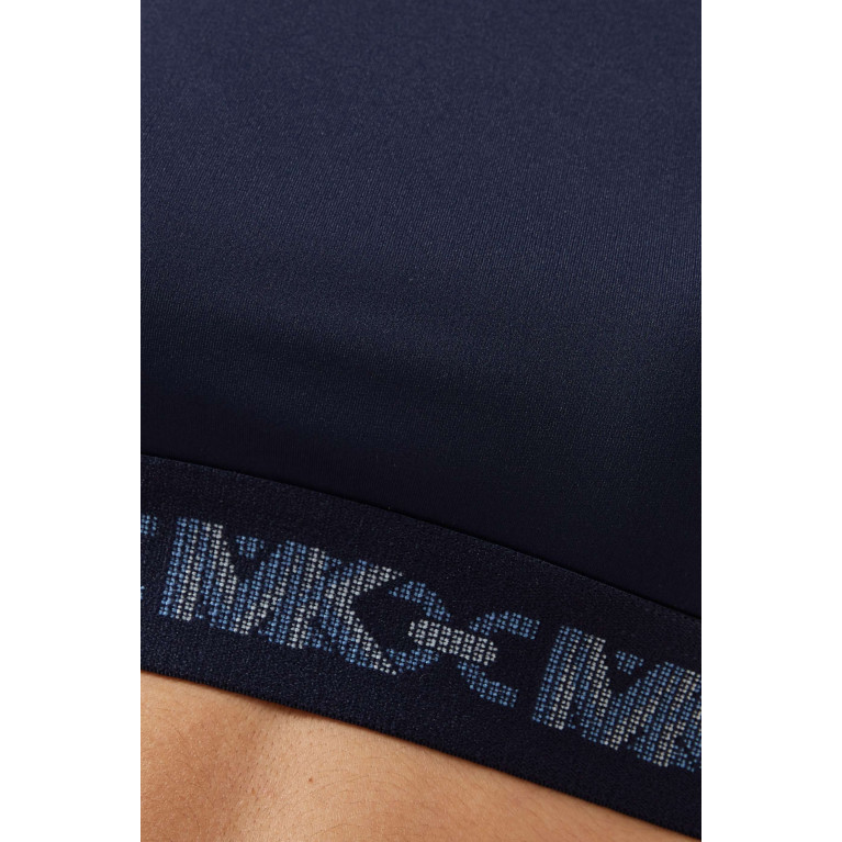 MICHAEL KORS - Empire Logo Tape Sports Bra in Recycled Nylon Blend
