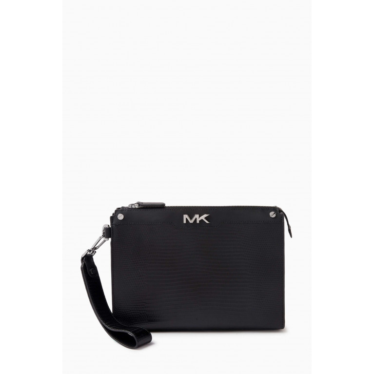 MICHAEL KORS - Varick Large Pouch in Croc-embossed Leather