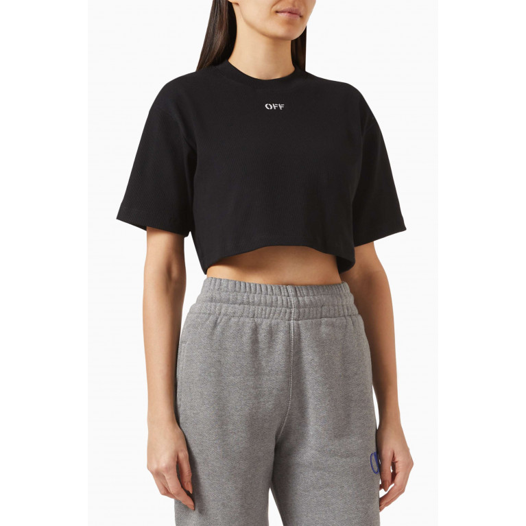 Off-White - Off Stamp Crop Top in Stretch-cotton