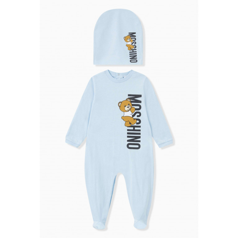 Moschino - Teddy Bear Print Pyjamas Gift Set in Cotton Blue