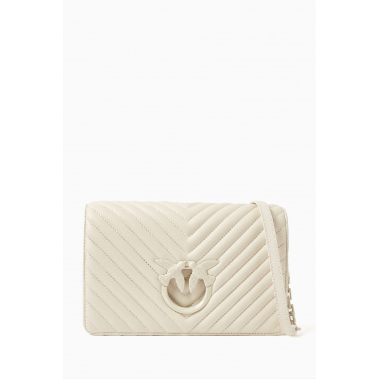 PINKO - Love Click Classic Crossbody Bag in Quilted Leather
