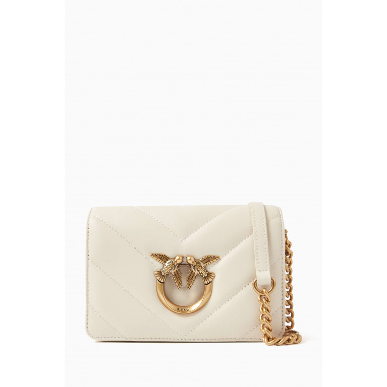 PINKO - Mini Love Click Crossbody Bag in Quilted Leather