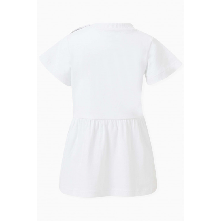 Moschino - Logo Dress in Cotton White
