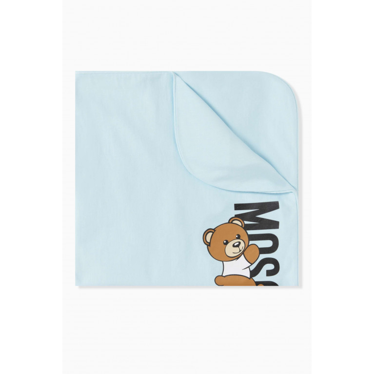Moschino - Teddy Bear Print Blanket in Cotton