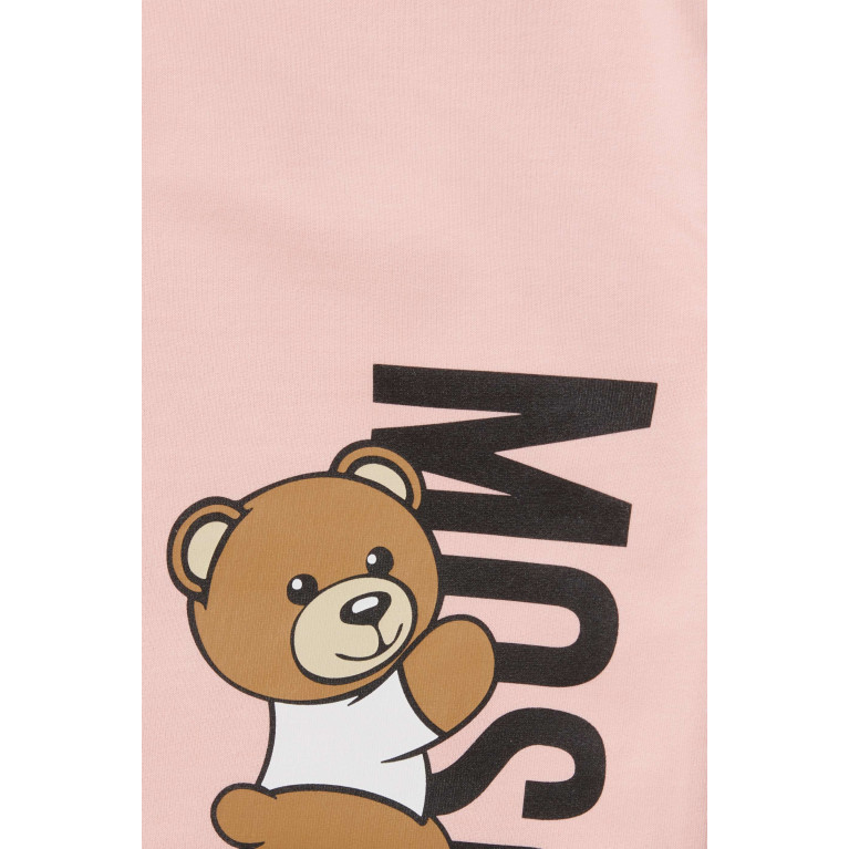 Moschino - Teddy Bear Print Blanket in Cotton Pink