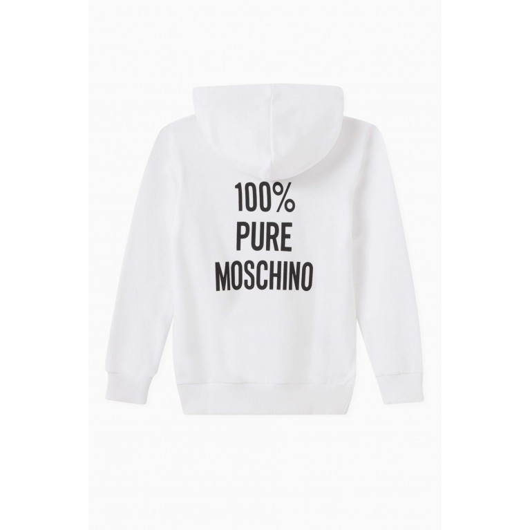Moschino - Graphic Logo Print Hoodie in Cotton