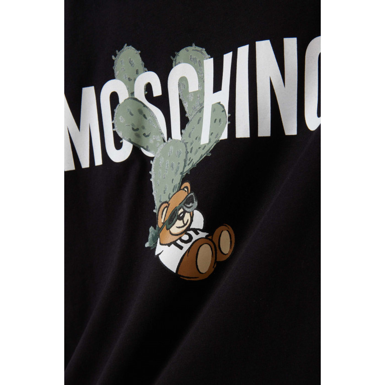 Moschino - Teddy Print Sweatshirt Dress in Cotton