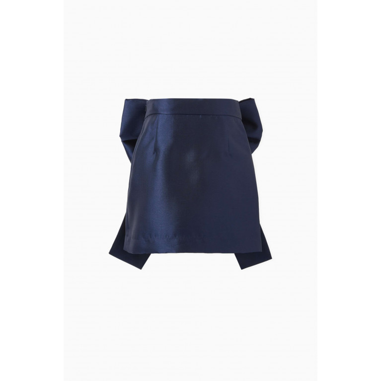 Caroline Bosmans - Bow-detail Skirt Blue