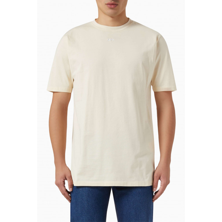 Off-White - Off Stamp Arrow Logo T-Shirt in Cotton Neutral