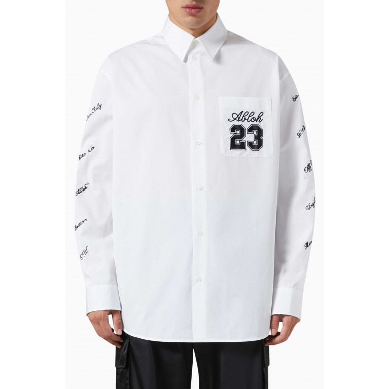 Off-White - 23 Logo-embroidered Overshirt in Cotton