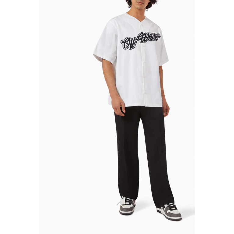 Off-White - 23 Baseball Short-sleeve Shirt in Cotton