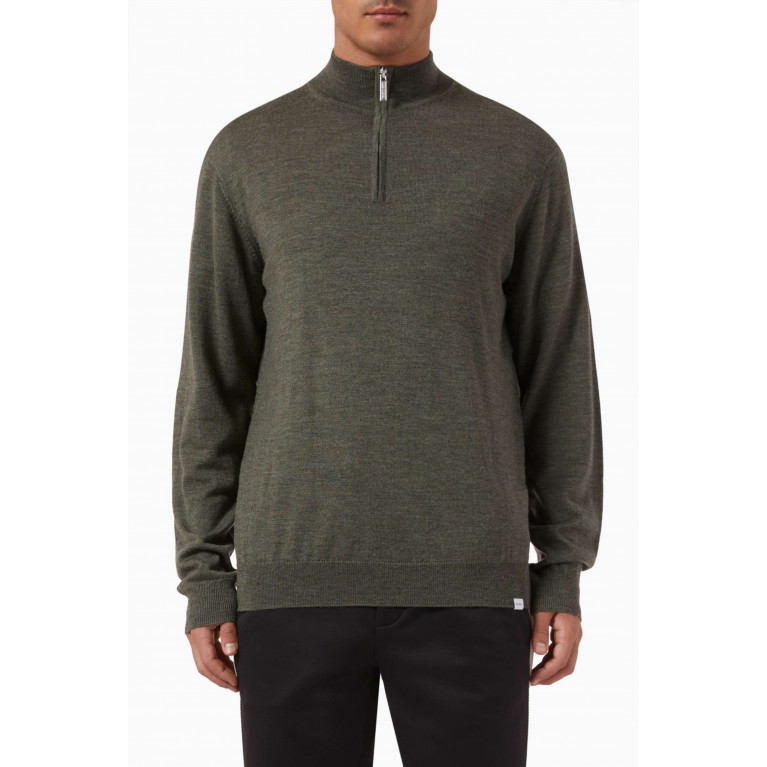 Les Deux - Greyson Half-zip Sweater in Merino Knit