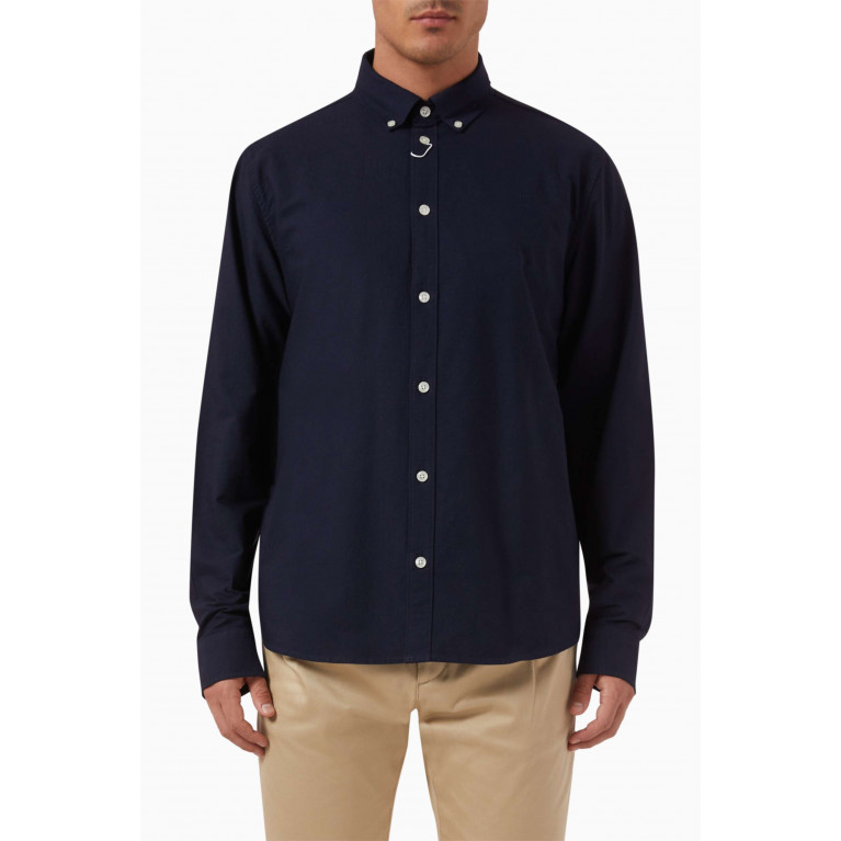 Les Deux - Kristian Oxford Shirt in Cotton Blue