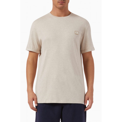 Les Deux - Piece Logo T-shirt in Cotton Neutral