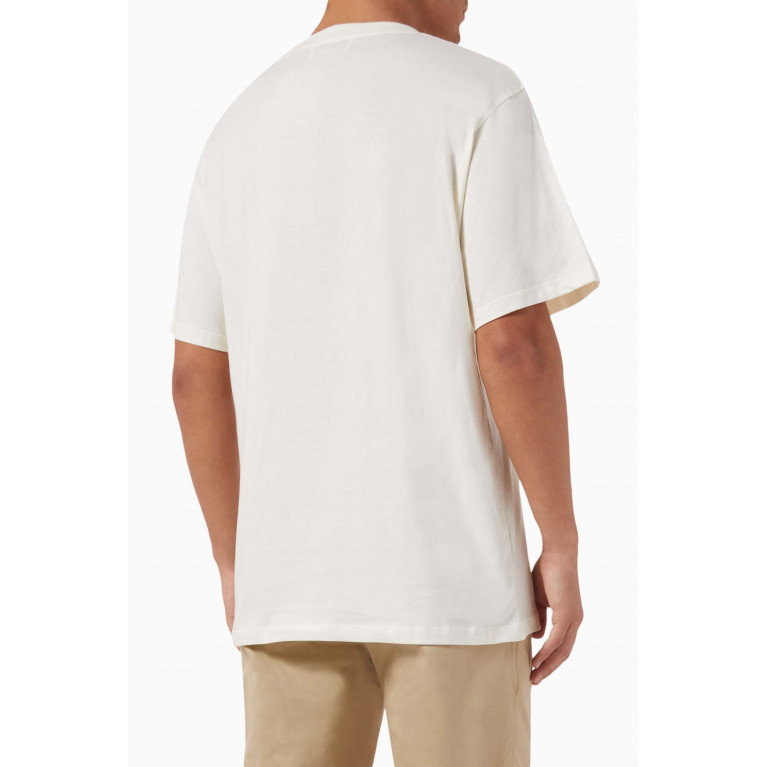 Les Deux - Felipe Embroidered T-shirt in Cotton Neutral