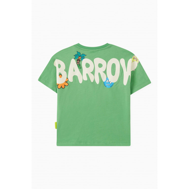Barrow - Logo T-shirt in Cotton Jersey Green