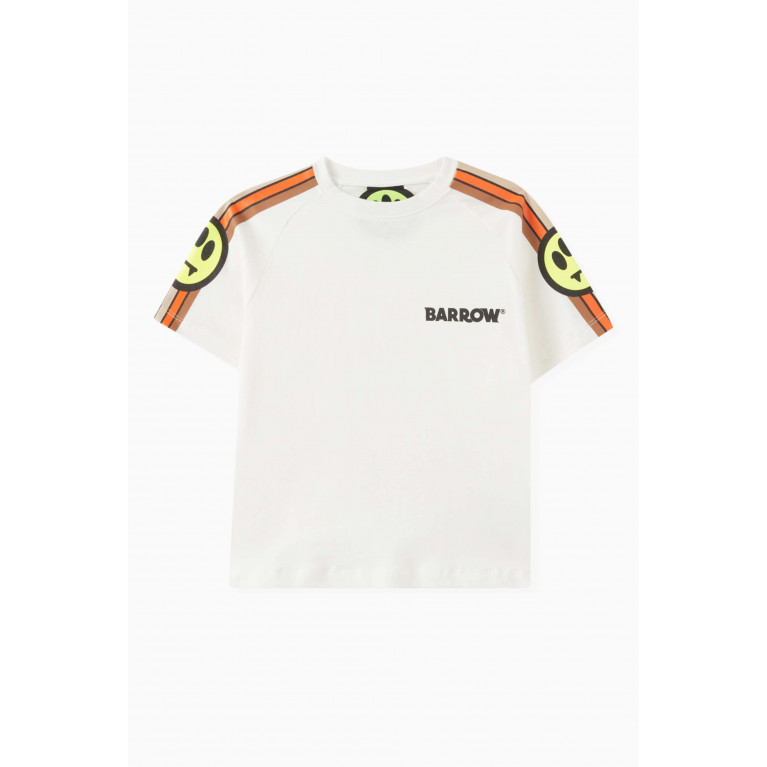 Barrow - Graphic Logo-print T-shirt in Cotton Jersey White