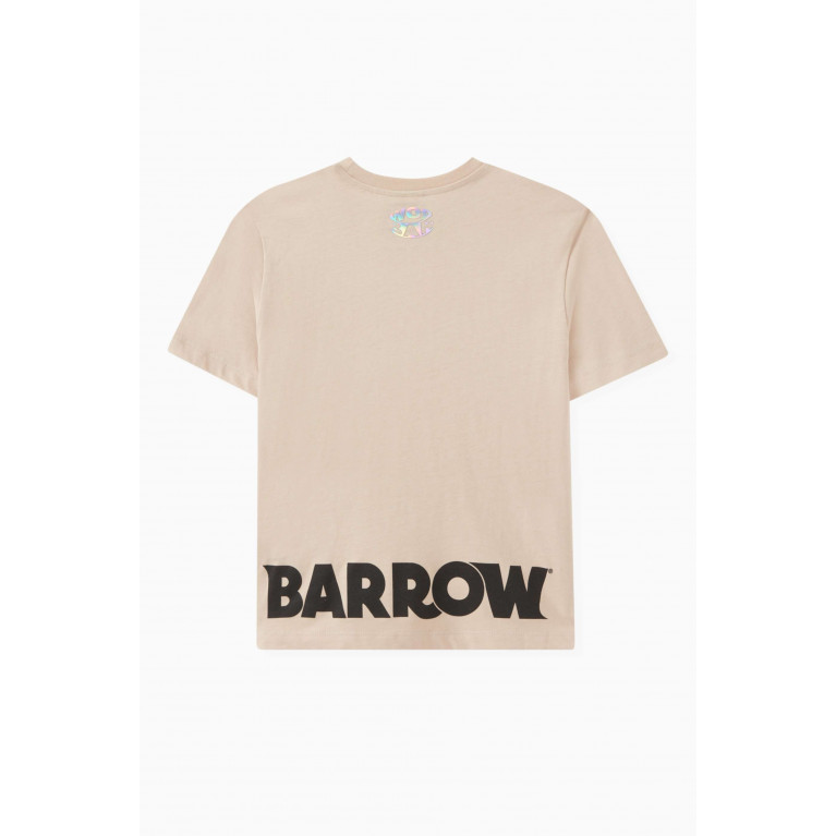 Barrow - Graphic Logo-print T-shirt in Cotton Jersey Neutral