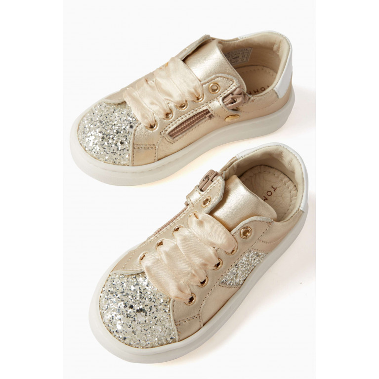 Tommy Hilfiger - Sneakers in Glitter & Metallic Leather