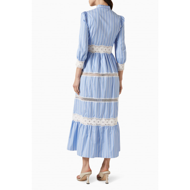 Sandro - Striped Maxi Dress in Cotton