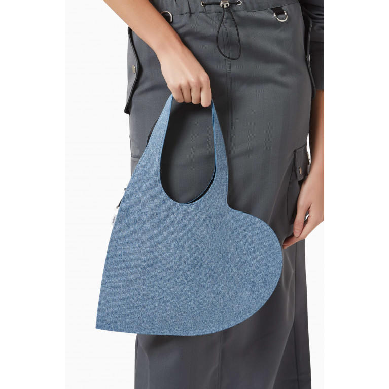 Coperni - Mini Heart Tote Bag in Denim