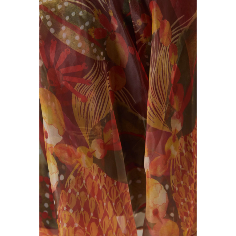 Andrea Iyamah - Kokos Printed Shorts in Organza & Satin