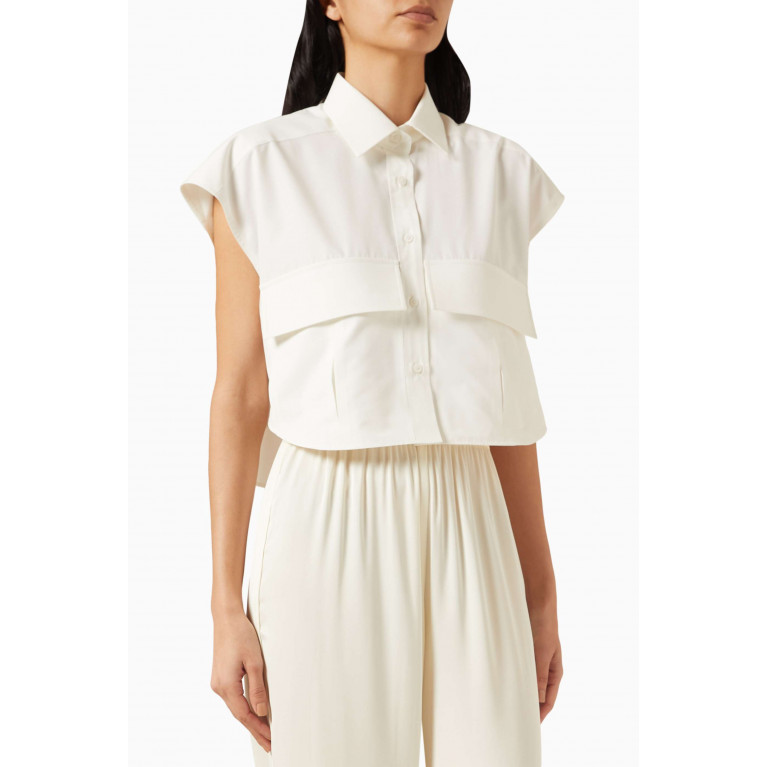 Bouguessa - Camille Cropped Shirt in Cotton