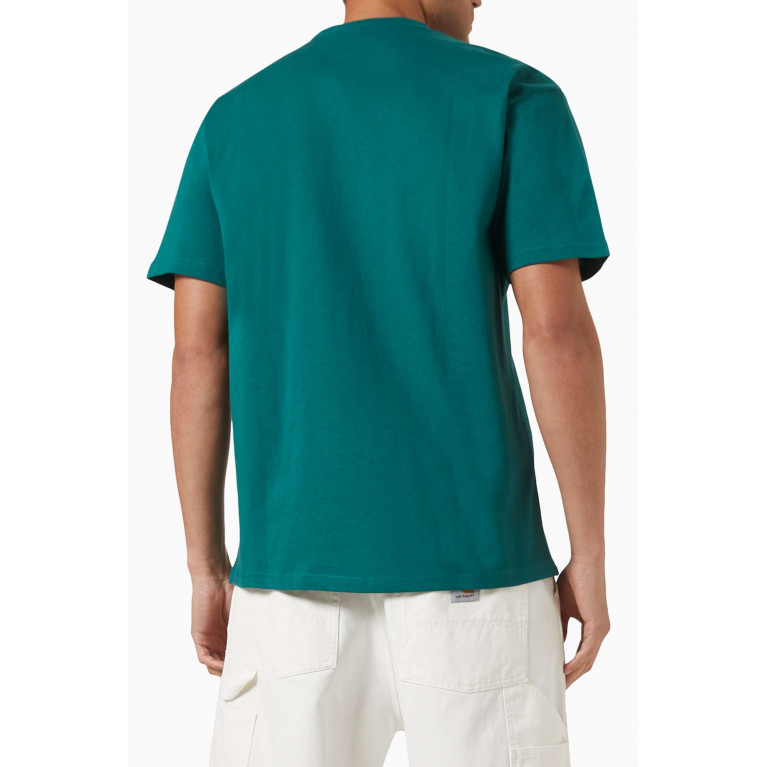 Carhartt WIP - Onyx Logo T-Shirt in Organic Cotton Jersey Green