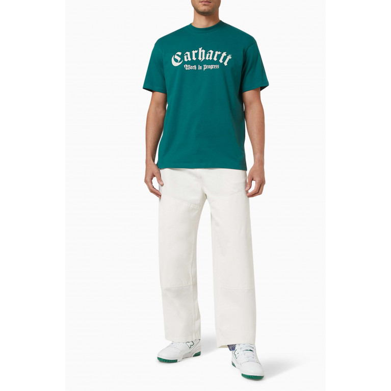 Carhartt WIP - Onyx Logo T-Shirt in Organic Cotton Jersey Green
