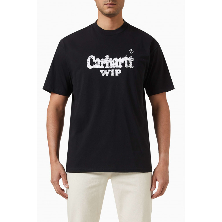 Carhartt WIP - Spree Halftone T-shirt in Organic Cotton-jersey Black